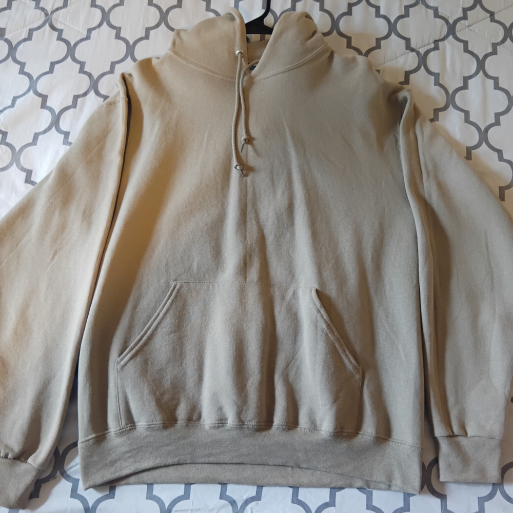 Beige Hoodie with Front Pocket